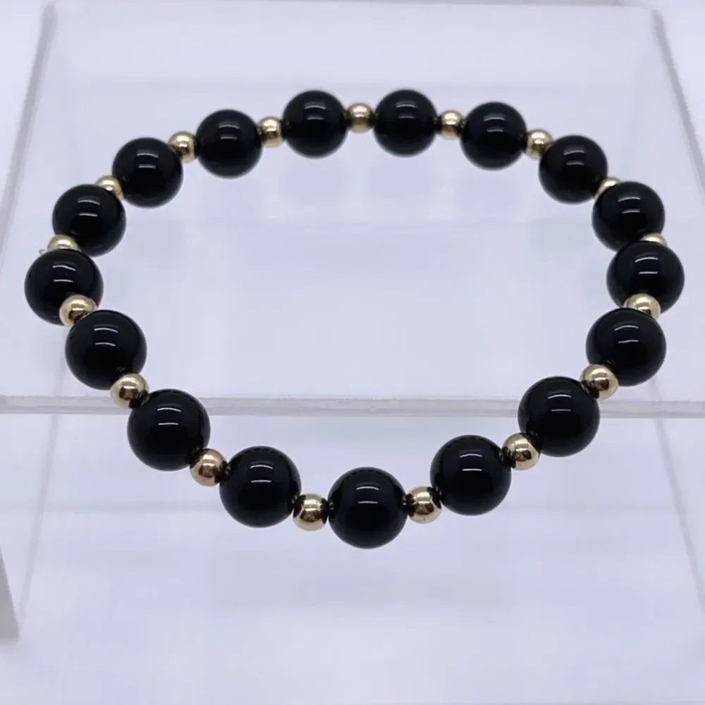 NWT Wool + Pepper Mens Beaded Bracelet - Gold
